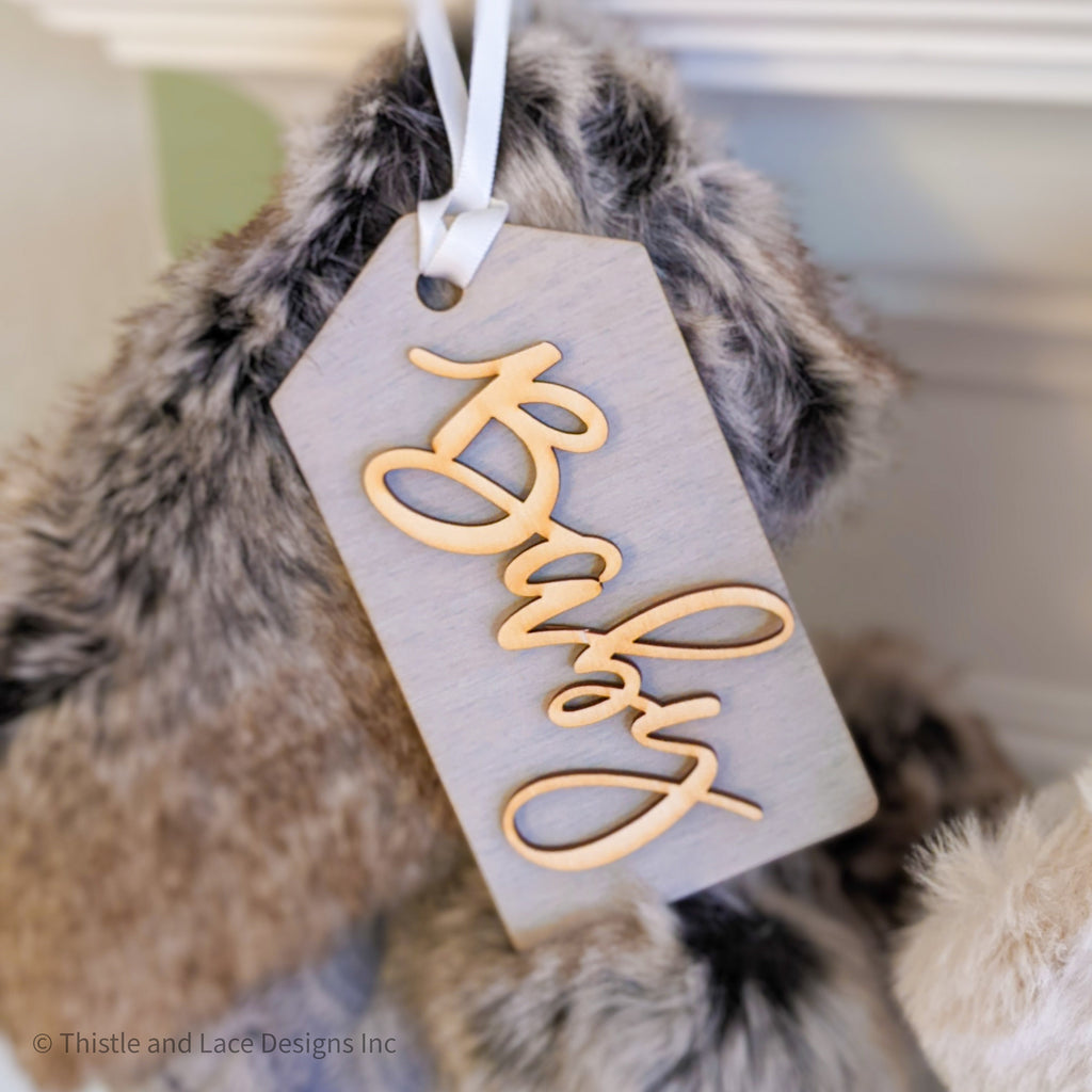 Christmas Stocking Names, Laser cut names, Stocking name tags, Gift ta –  Thistle and Lace Designs